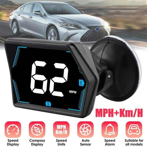 Universal Car Digital GPS Speedo Speed MPH KMH HUD Head Up Display Speedometer