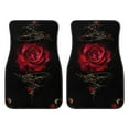 thumbnail image 1 of Universal Car Foot Mats Set – Stylish Rose Pattern Protects Interior, Non-Slip, Durable, Easy to Clean for Vehicle Protection, 1 of 5