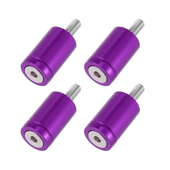Universal Car Front Hood Vent Spacer Riser Aluminum Alloy Engine Riser Spacer Kit Replacement for 6mm  Motor Purple