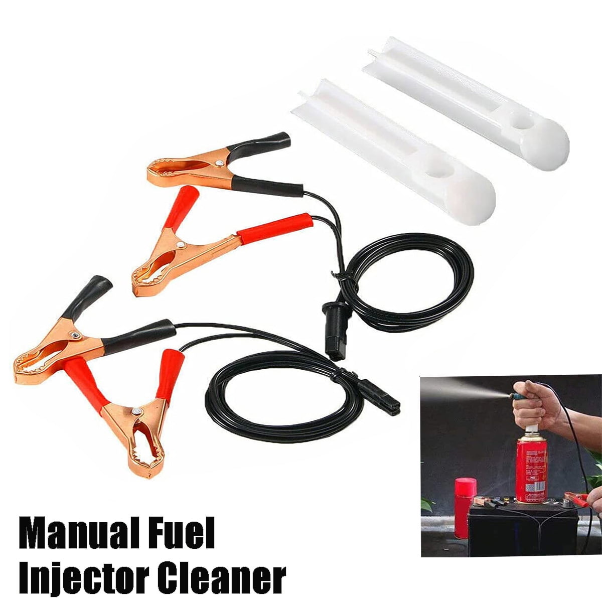 Universal Car Fuel Injector Flush Cleaner Adapter DIY Kit Manual Fuel