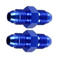 thumbnail image 1 of Universal Car Fuel Oil Pipe Connector AN4 Male to AN4 Male Flare Hose Fitting Adapter Blue 2pcs, 1 of 6