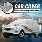 Universal Car Full Cover Waterproof All Weather, Full Exterior Covers with Mirror Pocket, Outdoor Car Cover UV Snow Rain Wind Dust All Weather Outdoor Protection for Sedan/SUV
