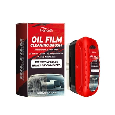 Universal Car Glass Oil Film Removal 120ml,Car Glass Oil Film Cleaner,Car Windshield Oil Film Cleaner,Car Oil Film Cleaning Brush,Glass Oil Film Remover,Prevents Rain and Fog