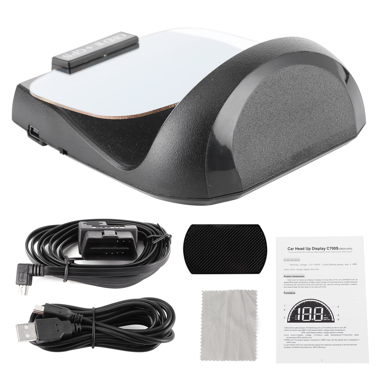 Universal Car Head Up Display High Definition HUD Monitor GPS OBD Dual