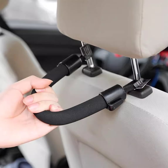 Universal Car Headrest Grab Handle, DELESYS Pull Up Grabber Device for Car Assist Handle Strap for Vehicle, Elderly Kids Safety Grip Handles