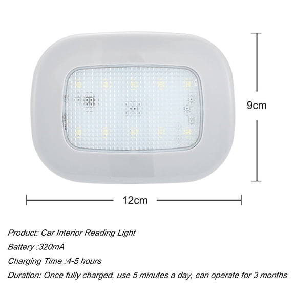 Universal Car Interior LED Reading Light Touch Roof Dome Magnet Ceiling Lamp Night Light Trunk 1 Pack