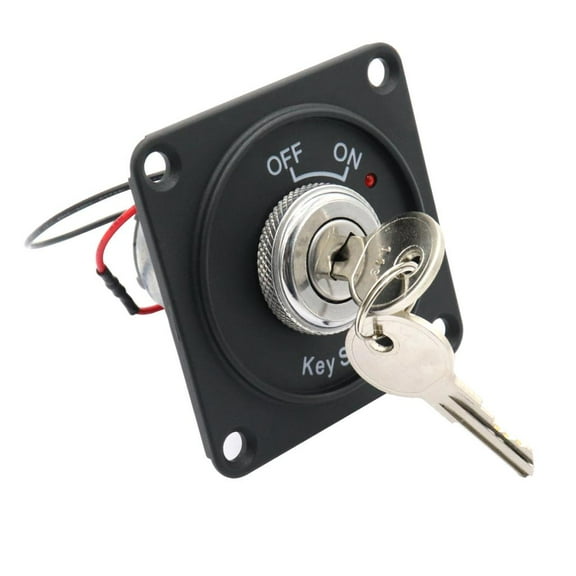 Universal Car Key Ignition Switch Panel with LED Light Engine Start 2-Position
