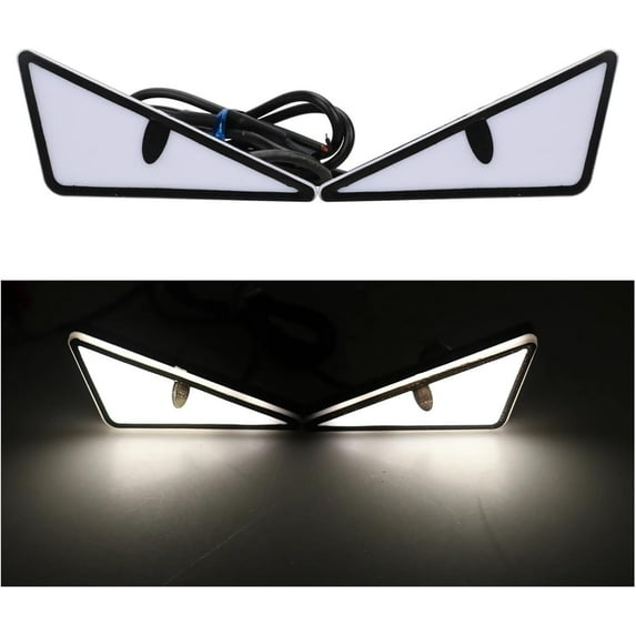 Universal Car LED Devil Eyes Light Demon Eyes Headlight Motorcycle Mini Turn Signal Flasher Tail Lamp Auto Decoration Lights 4pcs(Orange)