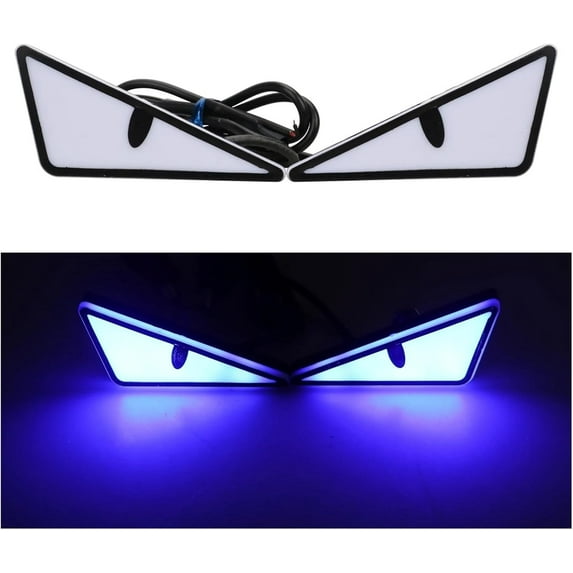 Universal Car LED Devil Eyes Light Demon Eyes Headlight Motorcycle Mini Turn Signal Flasher Tail Lamp Auto Decoration Lights 4pcs(Orange)