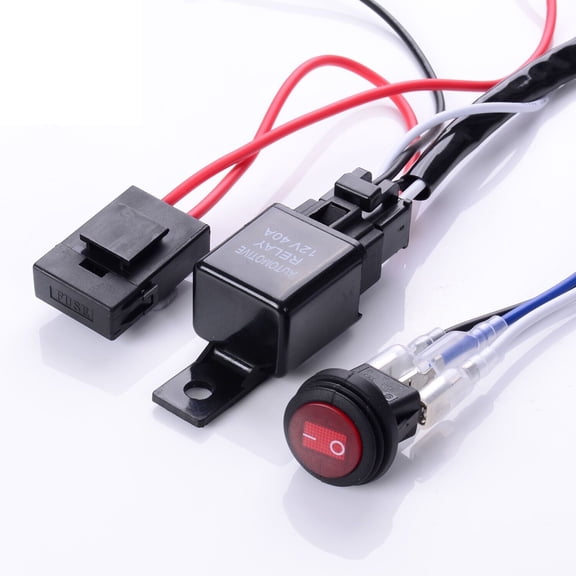 Universal Car LED Fog Lights On/Off Switch Harness Relay Kit 12V-