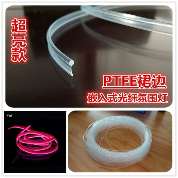Universal Car LED Interior Ambient Light Auto Decorative Atmosphere Pink Lamp 4m