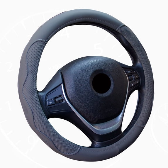 Universal Car Leather Steering-wheel Cover Anti-slip for 38CM/15" Steering Wheel
