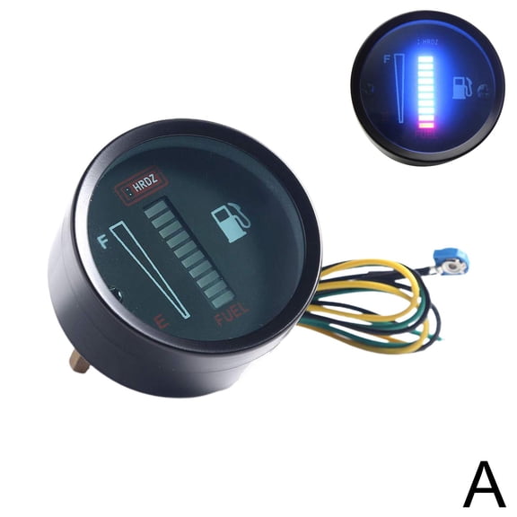 Universal Car Motorcycle Fuel Level Meter Gauge LED Light Display 12V 52mm. K7K9