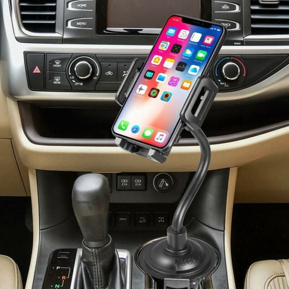 Universal Car Mount Adjustable Gooseneck Cup Holder Cradle Stand for Cell Phone