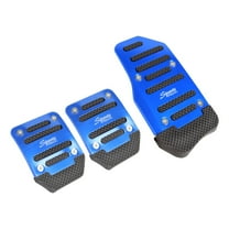 Universal Car Pedal Covers Set | Non-Slip Metal Aluminum Alloy Brake & Accelerator Pedals | No Drilling Installation for Manual Transmission Vehicles