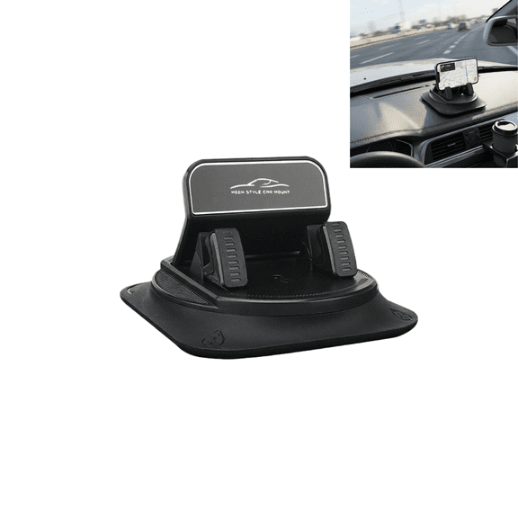 Universal Car Phone Holder, 1pc Dashboard Phone Stand with Non-Slip Mat, 360째 Adjustable Car Mount for All Smartphones