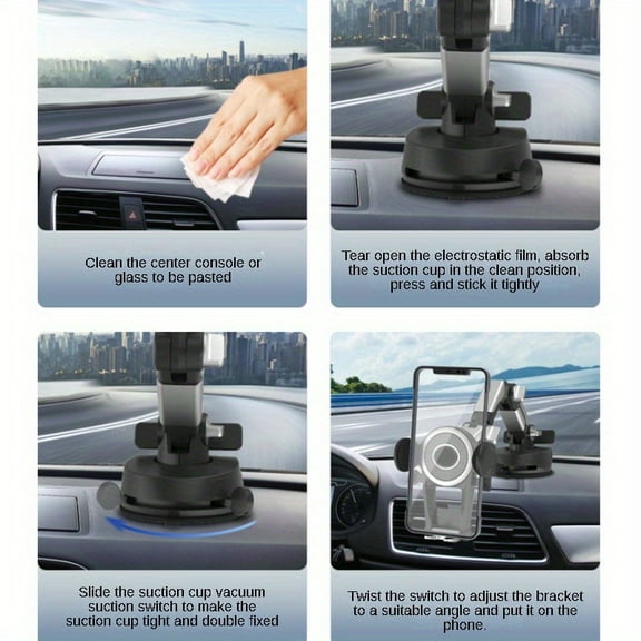 Universal Car Phone Holder Armor 360 Rotatable Dashboard Mobile Cell Support Bracket with Phone Number Plate for iPhone