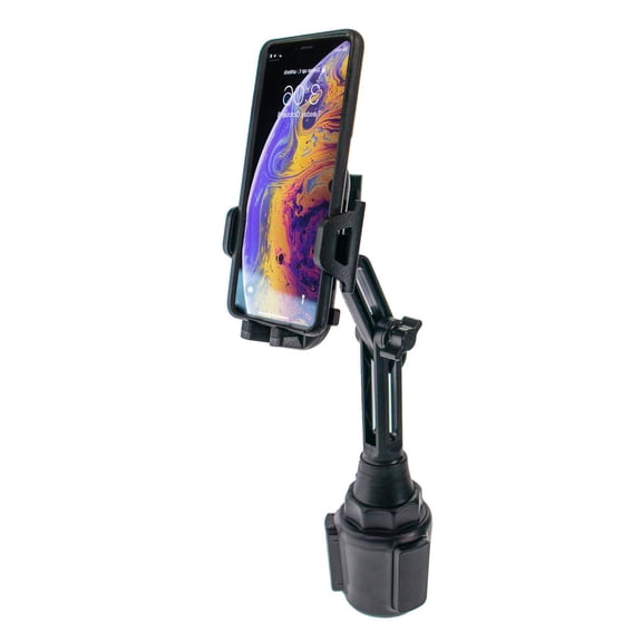 Universal Car Phone Holder w/ 360 Rotation, Telescoping Adjustable Clamp - Durable No Shaking Cradle Cup Mount for All Cell Phones, Smartphones and GPS Devices in Automobiles