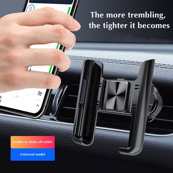 Universal Car Phone Holders,One Click Lock Easy Release of Phone,360° Rotating Ball Arbitrary Angle Adjustment,Ultra-Stable Clip with Anti-Shake Universal Car Mount Fit Smartphone