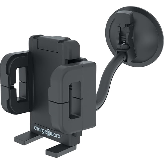 CHARGEWORX Universal Car Phone Mount, Phone Holder for Dashboard and Windshield with 8.5-Inch Adjustable Gooseneck, Suction Cup, and 360-Degree Rotation, Compatible with Smartphones Up to 6.9 Inches