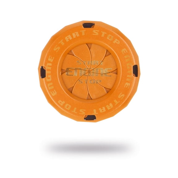 Universal Car Push Button Protective Cover, Automotive Push Button Trim Cover, Anti-scratch, Protective, Trim for Engine Start-Stop Button, Orange