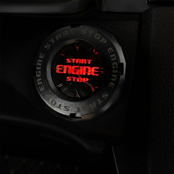 Universal Car Push Button Protective Cover, Automotive Push Button Trim Cover, Anti-scratch, Protective, Trim for Engine Start-Stop Button, Silver