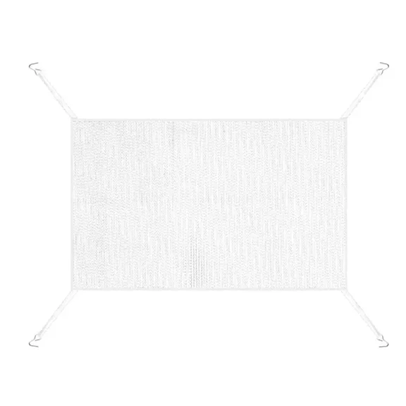 Universal Car Radiator Guard Bug Screen, 41" X 33" Foldable Condenser Protection Mesh, Anti-Debris Grille Cover With Hook & Loop Fasteners, All-Season Defense For Cars, Trucks & SUVs,White