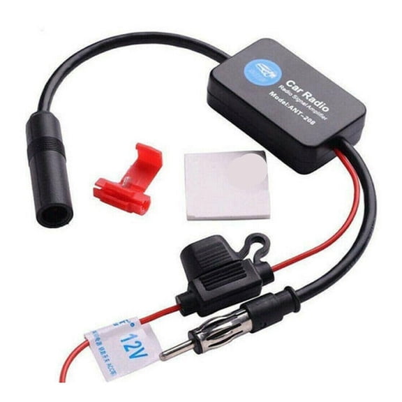 Universal Car Radio Antenna Amplifier Booster 25-30dB Gain for Enhanced AM FM Signal Reception