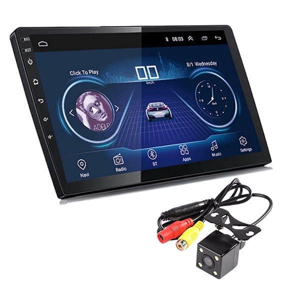 Universal Car Radio Car Audio Car Stereo GPS NAVIGATION 9 inch touch screen 2 din Android 8.1 WIFI Bluetooth MP5 Player 1GB RAM 16GB ROM support Airplay IOS& Android mirror link With 4LED camera