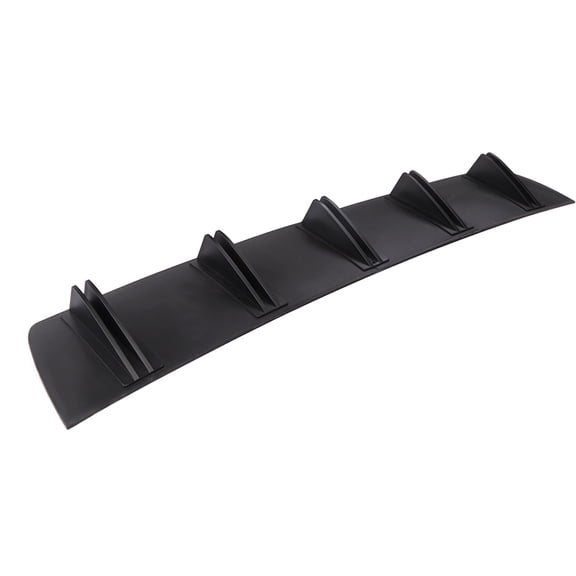 Universal Car Rear Bumper Lip ABS Double Wing Rear Shark Chassis Fin Style Curved Bumper Lip Diffuser Anti-collision 2 in 1