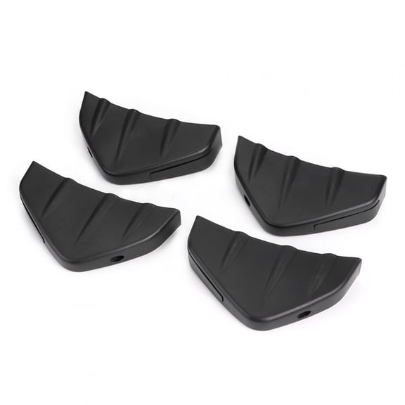 Universal Car Rear Bumper Lip Diffuser Fin Spoiler Wing 4-Piece Set, Carbon Fiber Black Body Kit Spoiler Accessory for Cars (22 x 17 x 4 inches / 55.8 x 43.1 x 10.1 cm)