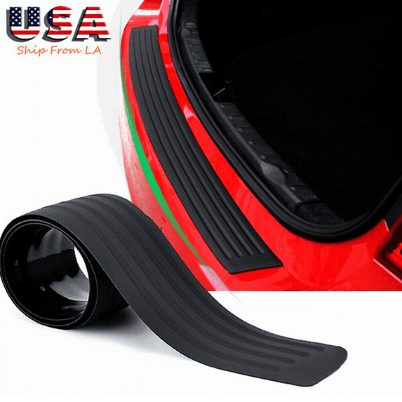 Universal Car Rear Bumper Sill Protector Plate Trunk Scuff Plate Rubbe 90CM