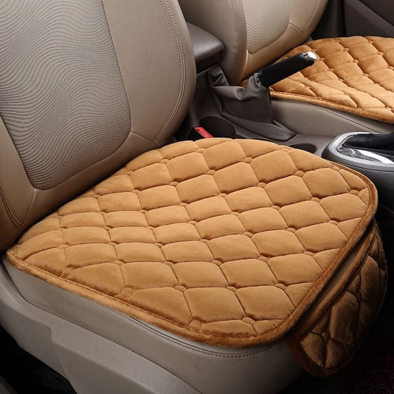 Universal Car Seat Cover Gel Honeycomb Mat Chair Protector Winter Plush One Piece Car Cushion Backless Anti-Skid Plush Cushion Sheet Beautiful Decoration