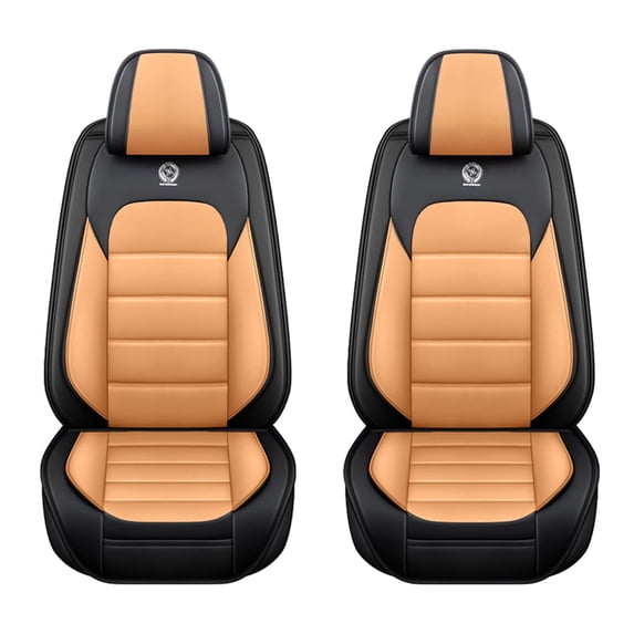 Universal Car Seat Covers Fit for Subaru 97% Car Models,Waterproof Leather Front Set Seat Covers,Comfort Car Interior Seat Protectors with Airbag(Orange/Black,Standard)