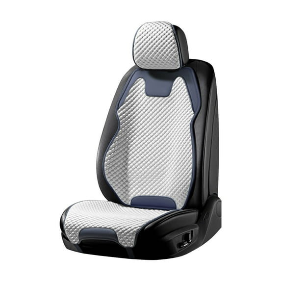 Universal Car Seat Covers, Leather & Waterproof Front Seat Protectors, Full Set for Most Cars, SUVs, and Trucks (Blue)
