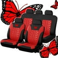 thumbnail image 1 of Universal Car Seat Covers Set Full Protection 9-Piece Set - Non Slip Design Comfortable Driving(Red), 1 of 2