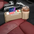 thumbnail image 1 of Universal Car Seat Gap Storage Box – Plug-In Organizer Between Seat & Console – Holds Phone, Wallet, Water Bottle, Non-Slip Leather Design for Front Seat, 1 of 3