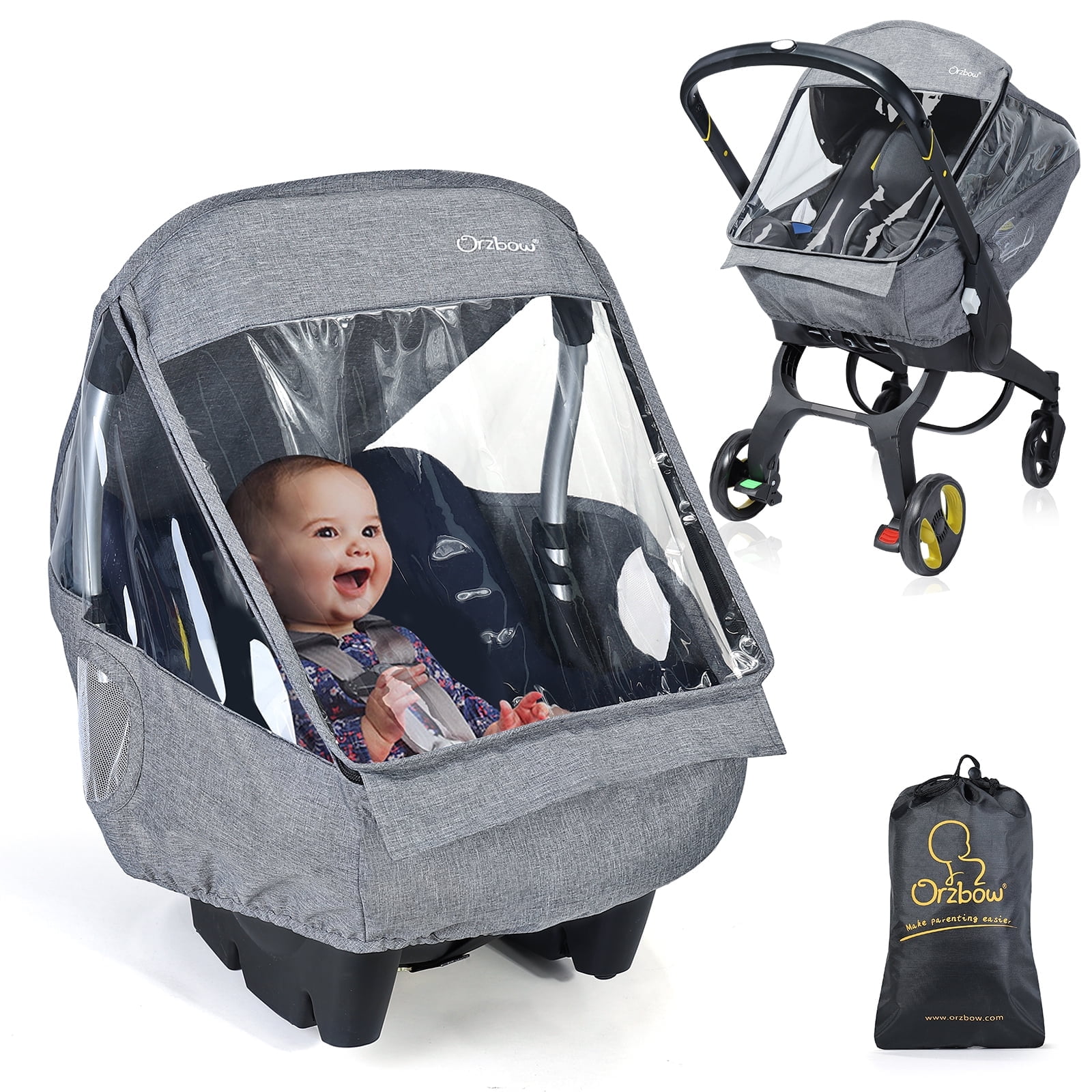Orzbow Universal Car Seat Rain Cover,Weather Shield for Infant Car