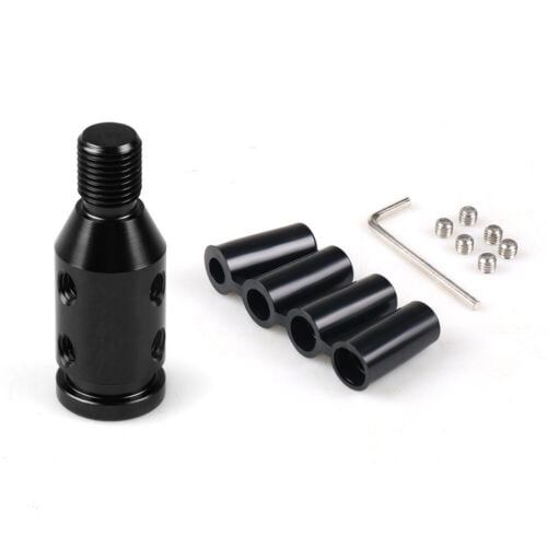Universal Car Shift Knob Adapter for Non Threaded Shifters 12x1.25mm Black