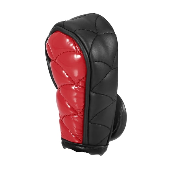 Universal Car Shift Knob Cover Car Knob Gear Sticky Protector Decorative Faux Leather Black Red
