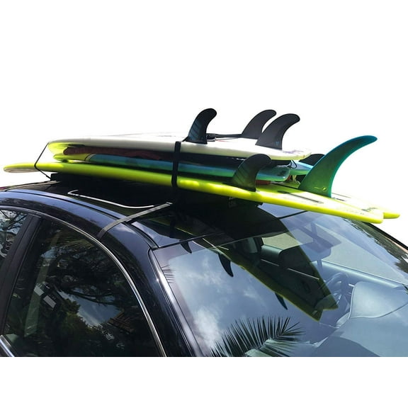 Universal Car Soft Roof Rack Pad & Luggage Carrier Anti-Vibration System – with Storage Bag (28 Inches)