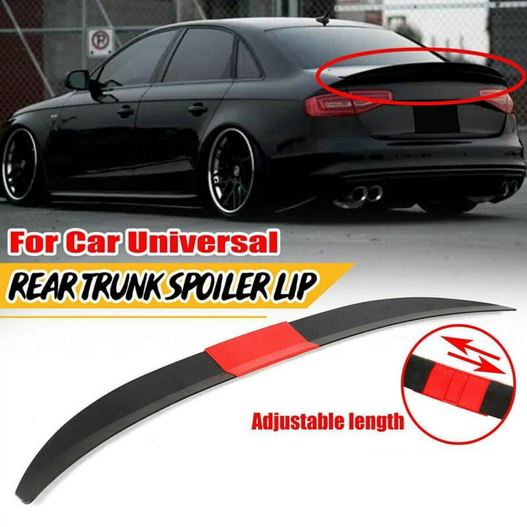 Universal Car Spoiler, Adjustable Rear Trunk Spoiler Lip Roof Tail Wing  Accessories, Black+Red