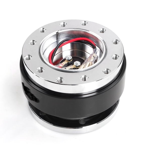Universal Car Steering Wheel Ball Silver Quick Release Hub Adapter Snap Off Kit