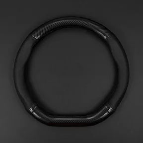 Universal Car Steering Wheel Cover, Carbon Fiber Leather, 3D Anti-Slip Stylish Car Accessory
