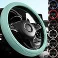 thumbnail image 1 of Universal Car Steering Wheel Cover | Thin Non-Slip Silicone Grip | Fits 14-16 Inch 36-40cm Wheels | Lightweight Wear-Resistant | Four Season Use | Easy Clean | 1-Pack | Sports Styling, 1 of 6