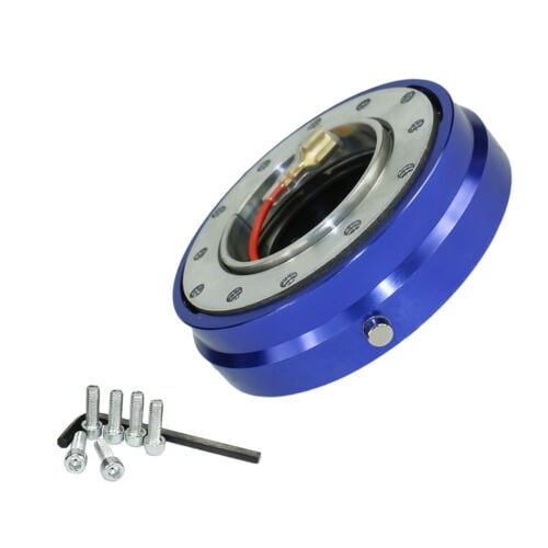 Universal Car Steering Wheel Quick Release Hub Adapter Snap Off Boss Kit Blue