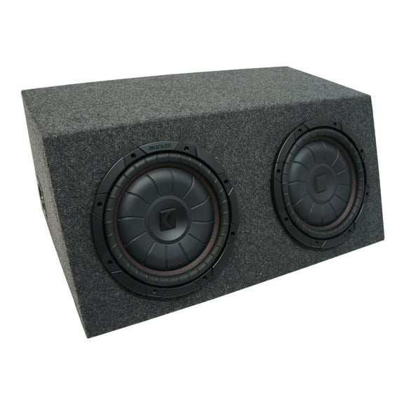 Universal Car Stereo Hatchback Sealed Dual 10" Kicker CompVT CVT10 Sub Box 2 Ohm