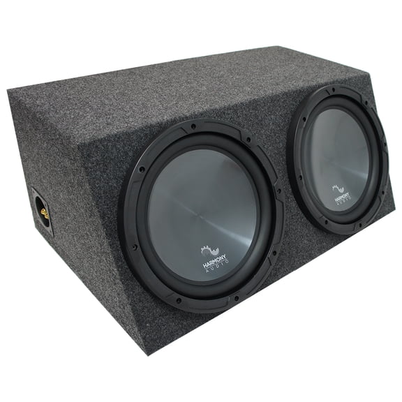 Universal Car Stereo Hatchback Sealed Dual 12" Harmony R124 Sub Box Enclosure