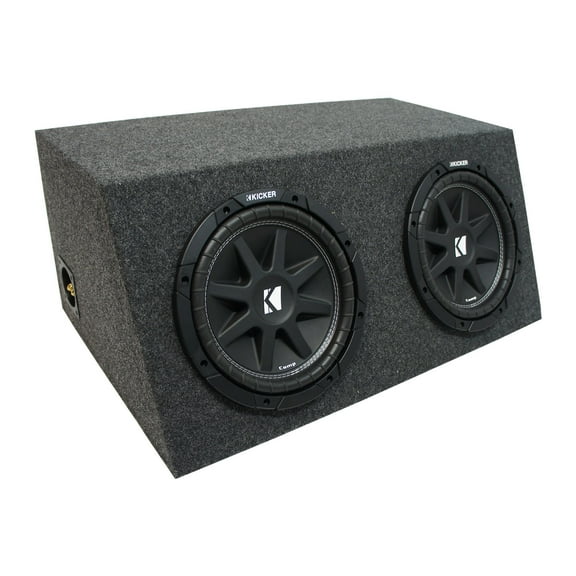 Universal Car Stereo Hatchback Sealed Dual 12" Kicker Comp C12 Sub Box 2 Ohm