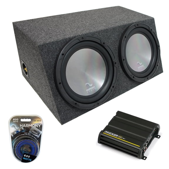 Universal Car Stereo Hatchback Sealed Dual 15" Harmony A152 Sub Box & CX1200.1